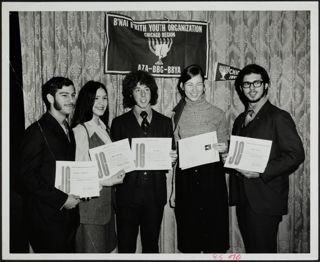 Sandler, Kaplan, Brett, Cohen, and Weiss With Awards Photograph