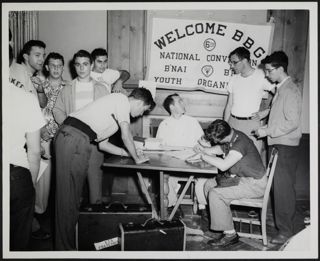 Attendees Registering at the National Convention Photograph, 1950