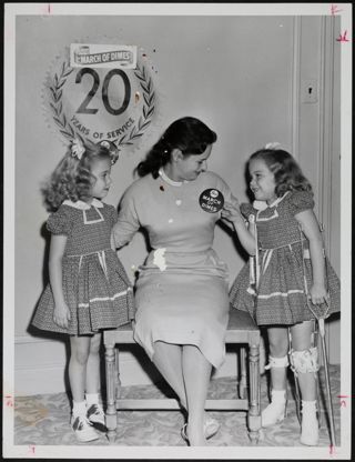 Two Children and BBYO Member for March of Dimes Photograph
