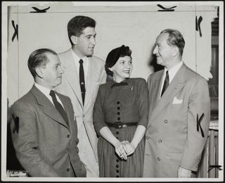 Peck, Newman, Libben, and Halperin at Borough Council Meeting Photograph, February 3, 1953