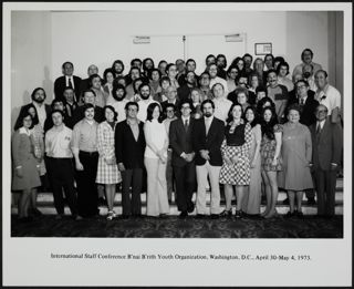 International Staff Conference B'nai B'rith Youth Organization Group Photograph 1, April 30-May 4, 1973