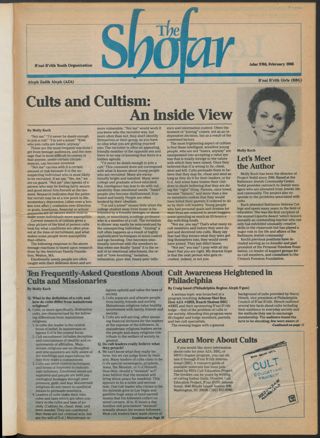 The Shofar, Vol. 62 No. 3, February 1986