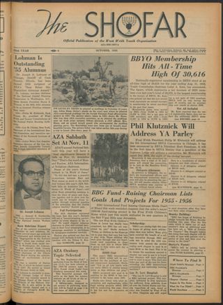 The Shofar, Vol. XXXII, No. 8, October 1955