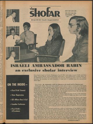 The Shofar, Vol. 47, No. 6, November 1971