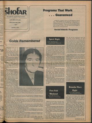 The Shofar, Vol. 55, No. 2, February 1979