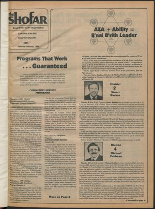 The Shofar, Vol. 54, No. 1, January-February 1978