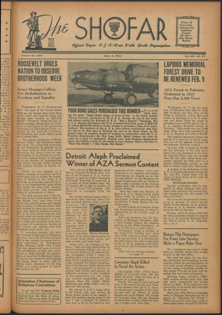 The Shofar, Vol. XIX, No. 11, January 28, 1944