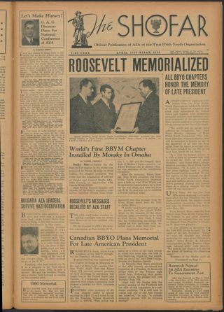 The Shofar, Vol. XX, No. 12, April 1945