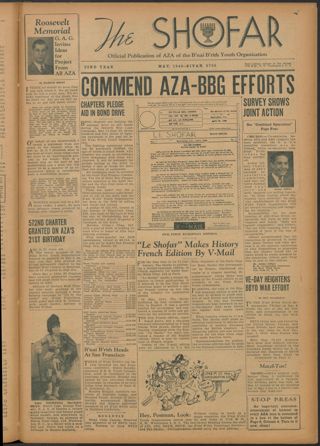 The Shofar, Vol. XX, No. 13, May 1945
