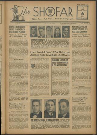 The Shofar, Vol. XX, No. 5, October 27, 1944