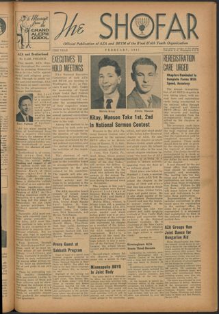 The Shofar, Vol. XXII, No. 4, February 1947