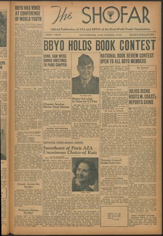 The Shofar, Vol. XXI, No. 3, September 1945