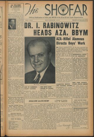 The Shofar, Vol. XXI, No. 6, December 1945