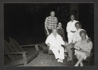 Anita Perlman and Five Unidentified People Photograph