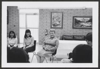 Anita Perlman Smiling With Members of Phoenix Council Photograph, February 12, 1981