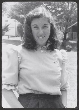 International N'siah Judy Altenberg Smiling Outside Photograph, 1982-1983