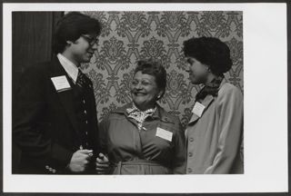 Anita Perlman Laughing With Two Others Photograph