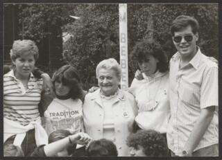 Anita Perlman Embracing BBYO Members Photograph