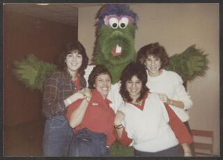 Donsky, Victor, Cohen, and Brandt With Philly Phanatic Photograph