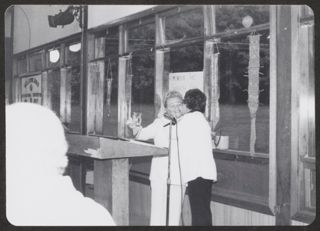 Anita Perlman Receiving Kiss at International Convention Postcard, September 1977