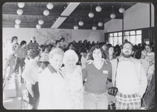 Perlman, Charlene, and Two Others at Convention Postcard, September 1977
