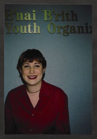 International Board Member Suzy Kemp Below BBYO Sign Photograph 4, 1997