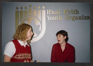 Suzy Kemp Speaking With Unidentified Woman Photograph 2, 1997