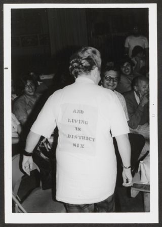 Anita Perlman Showing Off Her T-Shirt Photograph 1, 1973
