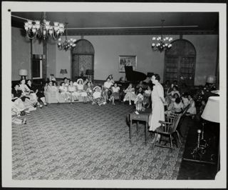B'nai B'rith Girls Listening to a Speaker Photograph 1, 1948