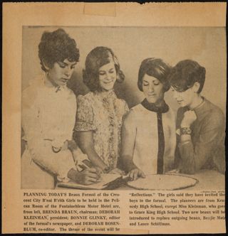 Crescent City BBG Beaux Formal Newspaper Clipping, April 12, 1969