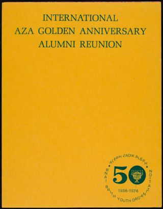 International AZA Golden Anniversary Alumni Reunion Notepad, 1974