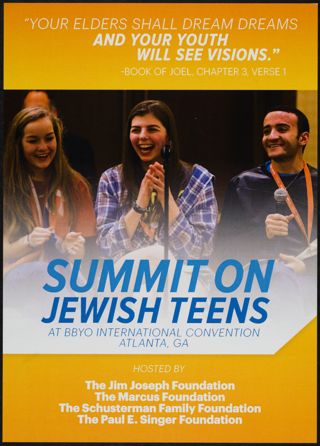 BBYO International Convention Summit on Jewish Teens Flier, 2015
