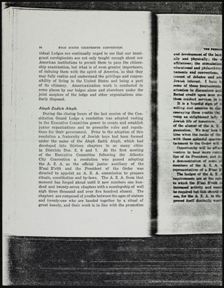 Aleph Zadik Aleph Book Clipping, c. 1937