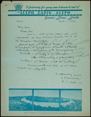B. Volodarsky to Max Baer Letter, February 11, 1935