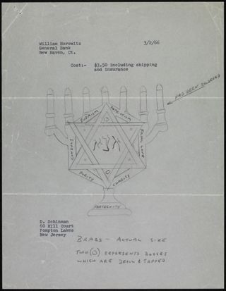 D. Schinman to William Horowitz Letter, March 2, 1966