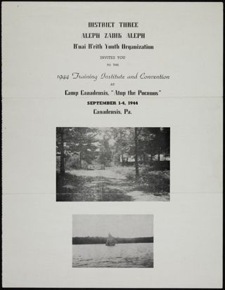 AZA District 3 1944 Training Institute and Convention Brochure, 1944