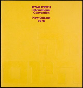 B'nai B'rith International Convention Program, September 17-19, 1978