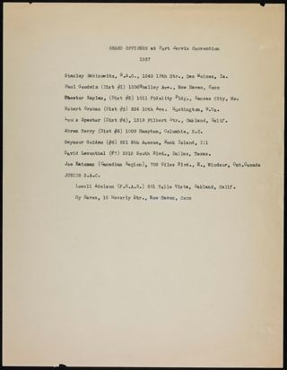 Grand Officers at Port Jervis List, 1937