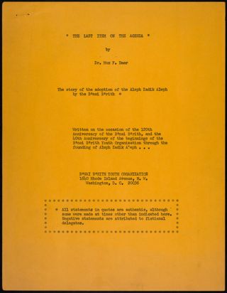 The Last Item on the Agenda, c. 1964