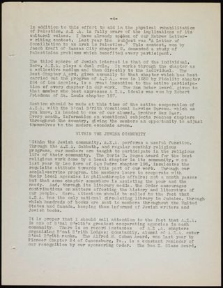 Speech by Sam Beber to be Delivered Over the Radio in Los Angeles, Tuesday Evening, July 21, 1936