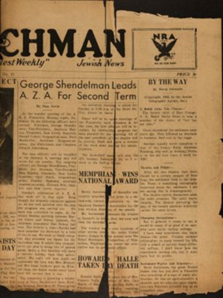 George Shendelman Leads AZA for Second Term Newspaper Clipping