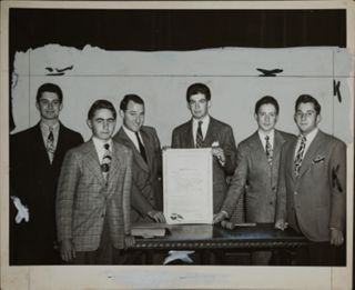 Keil, Levy, Finkelstein, Rudolph, Blechman, and Jedeikin With Charter Photograph, 1960