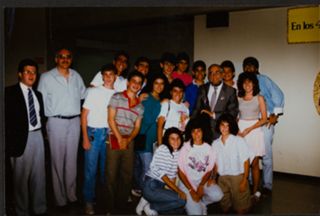 Joseph Begiu and BBYO Members at Jalutz Event Photograph, October 23, 1988