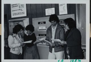 Federman, Kriger, Casserd, and Meyers Review Letters Photograph, 1976