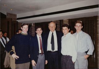 Four Members of Samson AZA With Mayor Ed Koch Photograph, 1990