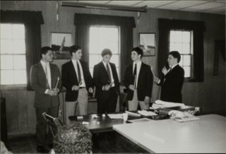 Schliefer, Schneider, Silberman, Sofrenko, and Barach at Installation Event Photograph, 1986-1987