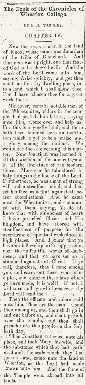 Wheaton Rechartered