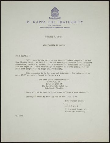 Beta Beta Chapter Installation