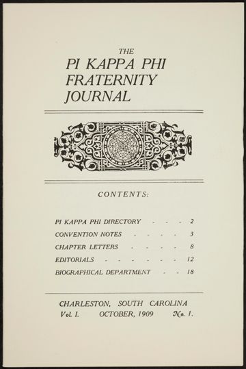 First Pi Kappa Phi Journal Published