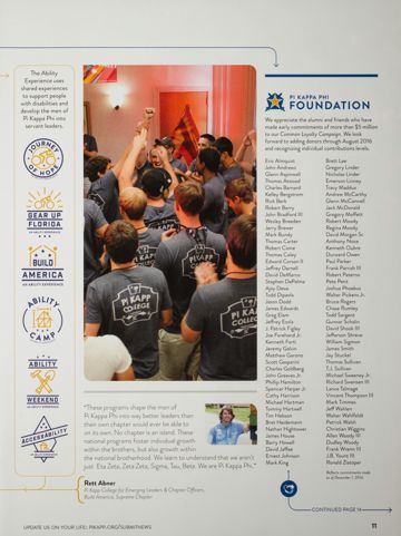 Pi Kappa Phi Foundation: Campaign at a Glance, Continued